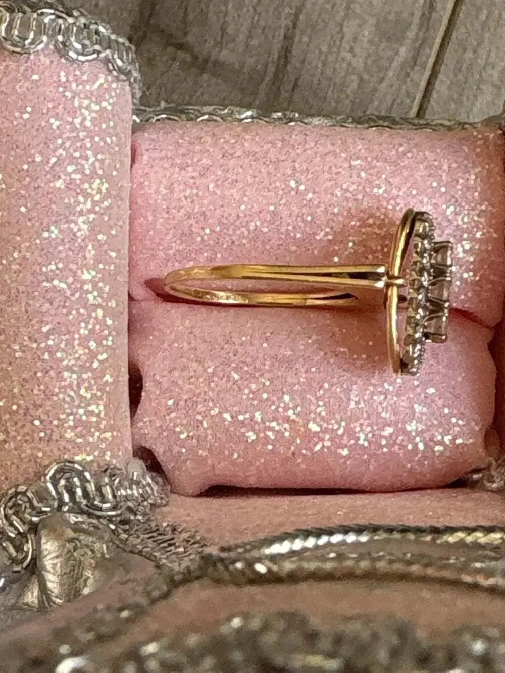 Vintage Art Deco Style North-to-South Diamond Cluster Cocktail Ring in 14K Yello